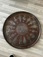 Geheel koper turks dienblad antiek, Huis en Inrichting, Woonaccessoires | Dienbladen, Ophalen, Zo goed als nieuw, Rond, Overige materialen