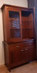 Kersenhouten vitrinekast bieden!, Ophalen, Kersenhout, 100 tot 150 cm, Klassiek