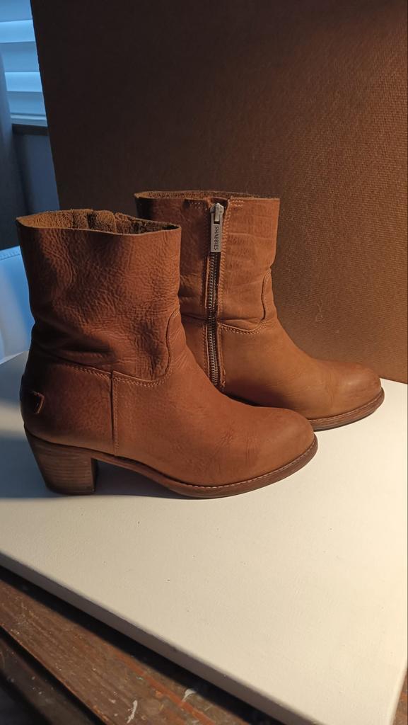Shabbies Amsterdam Leren Enkellaarsjes, Kleding | Dames, Schoenen, Gedragen, Lage of Enkellaarzen, Bruin, Ophalen of Verzenden