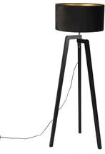 2x Qazqa puros black vloerlamp, Huis en Inrichting, Lampen | Vloerlampen, Ophalen of Verzenden, Nieuw