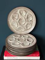 Set van 6 vintage oesterborden, Overige materialen, Ophalen of Verzenden, Zo goed als nieuw, Bord(en)