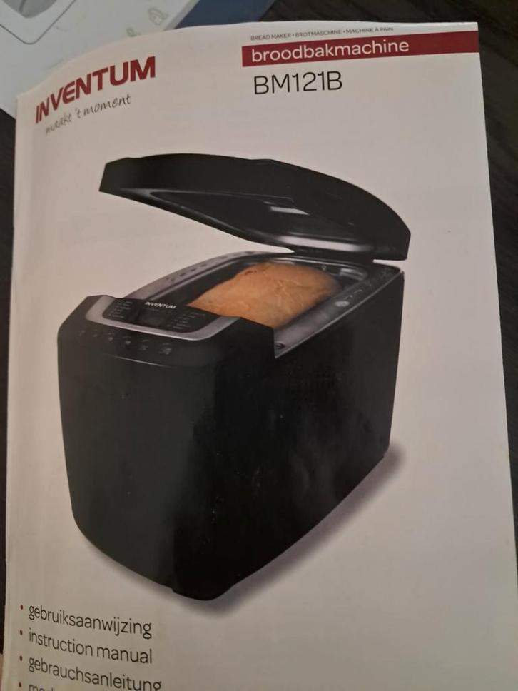 Inventum BM121B Broodbakmachine, Witgoed en Apparatuur, Broodbakmachines, Gebruikt, Met timer, 800 tot 1200 gram deeg, Kijkvenster