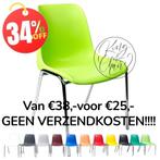 Stapelstoelen Helene limegroen kantinestoelen kuipstoelen, Everardo, Nieuw, Info@everardo.nl, Ophalen of Verzenden