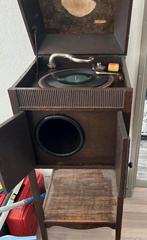 Vintage Pathefoon met Platen Collectie, Audio, Tv en Foto, Platenspelers, Ophalen of Verzenden, Gebruikt, Platenspeler, Overige merken