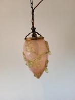Antieke Hanglamp met Glas Art Nouveau-stijl, Antiek, Gebruikt, Ophalen of Verzenden, Glas