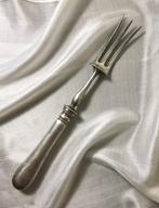 Antieke Franse verzilverde vleesvork met drie tanden, Antiek en Kunst, Ophalen of Verzenden