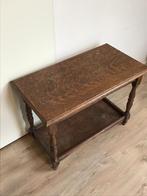 Donker eikenhouten bijzettafel - 75x45x50 cm, Huis en Inrichting, Tafels | Bijzettafels, 45 tot 60 cm, Gebruikt, Ophalen of Verzenden