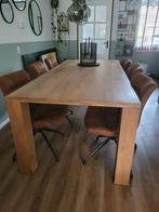 Houten eettafel, Huis en Inrichting, Tafels | Eettafels, Ophalen, 100 tot 150 cm, 200 cm of meer, Zo goed als nieuw