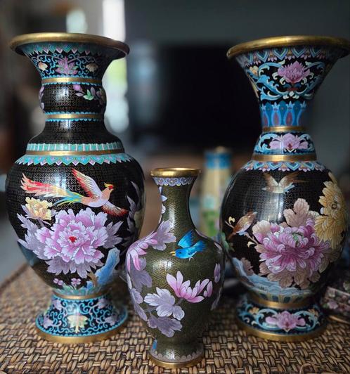Cloisonné Vazen Set, Antiek en Kunst, Antiek | Vazen, Ophalen of Verzenden