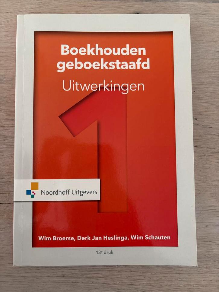Boekhouden geboekstaafd 1 - Uitwerkingen, Boeken, Schoolboeken, Zo goed als nieuw, Bedrijfseconomie of M&O, Overige niveaus, Ophalen of Verzenden