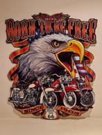 Wandbord, adelaar, metaal, born to be free, motor, biker, Ophalen of Verzenden, Nieuw