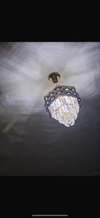 2 Lampen gold kleur glas, Huis en Inrichting, Lampen | Hanglampen, Ophalen of Verzenden, Glas, Minder dan 50 cm