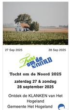 6 startbewijzen Tocht om de Noord, Tickets en Kaartjes, Twee personen, Overige soorten