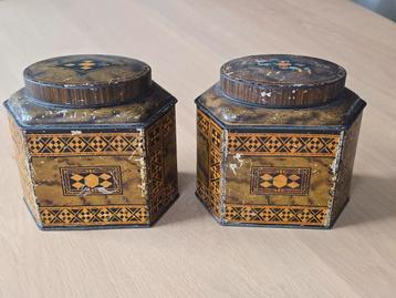2 zeer zeldzame antieke Art Deco William Crawford koekjestro beschikbaar voor biedingen