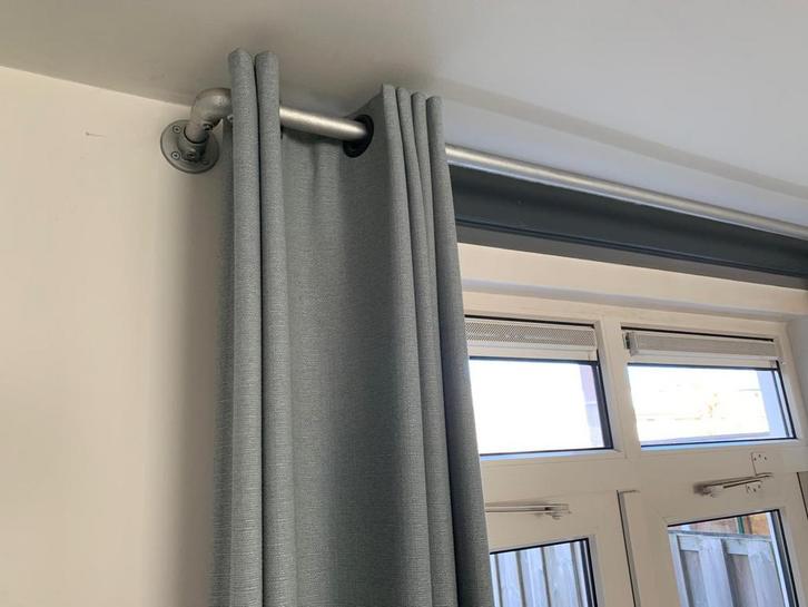 Ringgordijnen, Huis en Inrichting, Stoffering | Gordijnen en Lamellen, Gebruikt, 200 cm of meer, 100 tot 150 cm, Overige kleuren