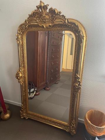 Barok spiegel Louis XV  facet geslepen  beschikbaar voor biedingen