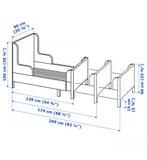 BUSUNGE Uitschuifbaar Bed - Wit - 80x200 cm, Ophalen of Verzenden, Zo goed als nieuw, Ledikant