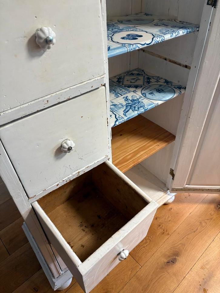 Spekkast kast antiek grenen met laden, Antiek en Kunst, Antiek | Meubels | Kasten, Ophalen