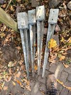 Paalpunten gegalvaniseerd 90x90x750 - 6 stuks, Ophalen of Verzenden, Gebruikt, IJzer, Overige typen
