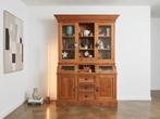 Teak Apothekerskast Buffetkast uniek Wandmeubel., Glas, 200 cm of meer, Met deur(en), 150 tot 200 cm