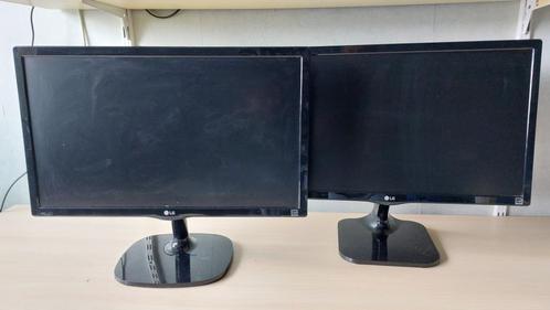 2 LG monitoren 21 inch, Computers en Software, Monitoren, Gebruikt, 60 Hz of minder, DisplayPort, DVI, HDMI, LED, Full HD, Onbekend