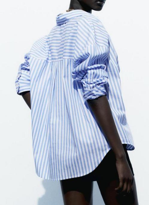 Musthave Zara overhemd Nieuw!, Kleding | Dames, Blouses en Tunieken, Nieuw, Maat 38/40 (M), Blauw, Ophalen of Verzenden