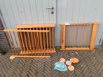 Kinderhekjes - 7 hekjes + deurtje - 91cm breed, Ophalen, Gebruikt, Schroefhekje, Hout