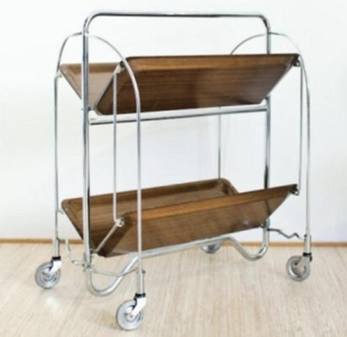 Leuke Vintage serveerwagen / trolley van bremshey gerlinol, Huis en Inrichting, Tafels | Bijzettafels, Zo goed als nieuw, Rechthoekig