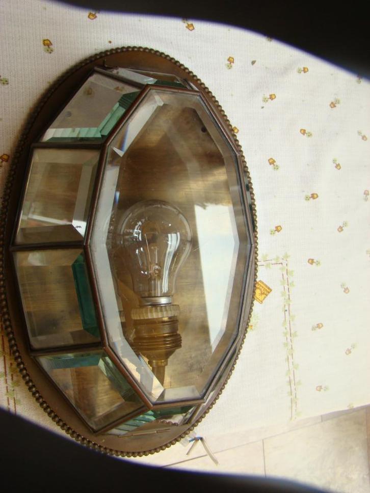 Wand/ plafondlamp ( Zeldzaam, Antiek en Kunst, Antiek | Lampen, Verzenden