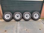 Terrein banden met witte velg, Goodyear Wrangler AT, Gebruikt, 15 inch, Verzenden, Banden en Velgen