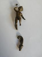 OPKNAPPER ANTIEKE BRONZEN STAANDE ASBAK 65 CM HOOGTE., Ophalen of Verzenden