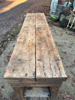 Timmermanswerkbank of industriële houten werkbank sidetable, Antiek en Kunst, Curiosa en Brocante, Ophalen
