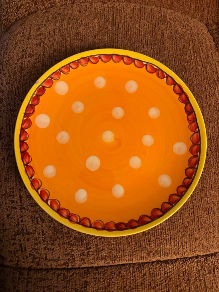 Blond Amsterdam ‘even bijkletsen’ oranje bordje, Gebruikt, Blond Amsterdam, Ophalen of Verzenden, Bord(en)