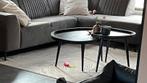 Organische zwarte salon tafel, Ophalen, Rond, 50 tot 100 cm, Zo goed als nieuw