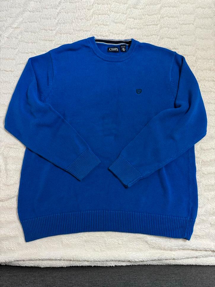 Blauwe Chaps Trui - Maat XXL, Kleding | Heren, Truien en Vesten, Zo goed als nieuw, Overige maten, Blauw, Ophalen of Verzenden