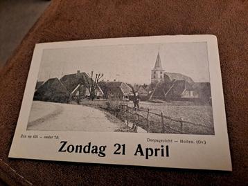 Dorpsgezicht Holten kalenderkaartje uit 1912 beschikbaar voor biedingen
