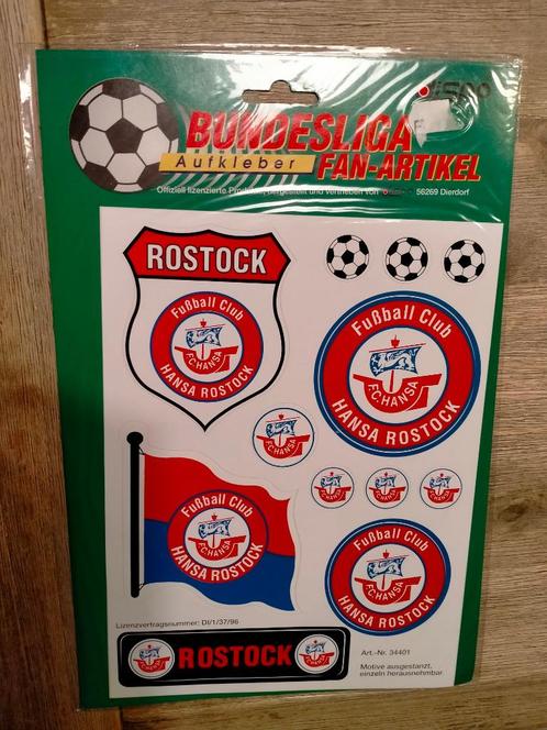 F.C. Hansa Rostock Duitsland Bundesliga stickers voetbal vel, Verzamelen, Sportartikelen en Voetbal, Zo goed als nieuw, Poster, Plaatje of Sticker