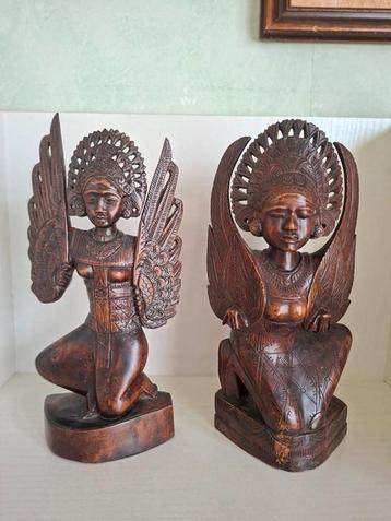 2x Art-Deco stijl Balinese Legong danseressen/ jaren '50 beschikbaar voor biedingen