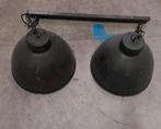 Hanglamp, 2 hanglampen aan 1 buis. Industriël, Ophalen, Gebruikt, Minder dan 50 cm