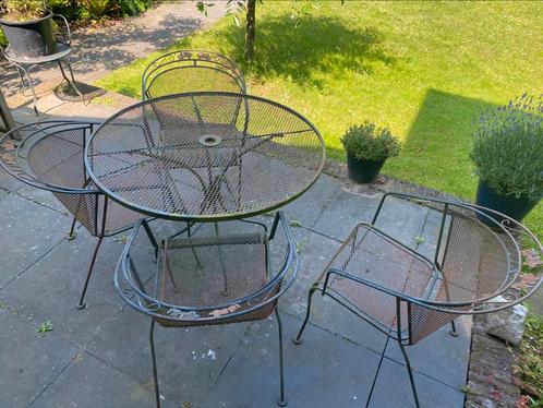 Mooie klassieke ijzeren tuinset (Kettler), Tuin en Terras, Tuinsets en Loungesets, Gebruikt, Tuinset, Overige materialen, 4 zitplaatsen