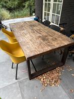 Mango Houten Eettafel Industrieel, Huis en Inrichting, Tafels | Eettafels, Gebruikt, 100 tot 150 cm, Teakhout, Ophalen of Verzenden