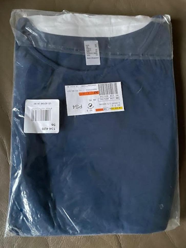 Blouse marineblauw maat 56, Kleding | Dames, Grote Maten, Nieuw, Blouse of Tuniek, Blauw, Ophalen of Verzenden