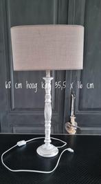 Balusterlamp 2x ovalen kap, Huis en Inrichting, Lampen | Tafellampen, Minder dan 50 cm, Ophalen of Verzenden