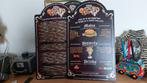 Houten menus vanuit Zuid Afrika, een welbekende Steakhouse., Ophalen