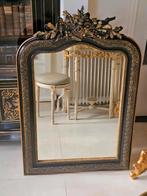 Antieke TOOGSPIEGEL met KUIF Napoleon III spiegel, Ophalen, Rechthoekig, Minder dan 50 cm