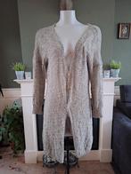 Nana Nucci beige bruin cardigan vest valt groot 34 0 38 M, Maat 38/40 (M), Verzenden, Beige, Zo goed als nieuw