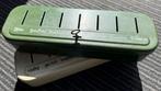 Brabantia spaarpot donkergroen/ beige, Gebruikt, Ophalen of Verzenden, Overige thema's, Metaal of Blik