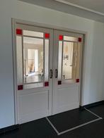 Glas in lood schuifdeuren + losse deur, Doe-het-zelf en Verbouw, Deuren en Horren, Ophalen, Gebruikt, 80 tot 100 cm, Binnendeur