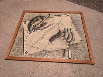 Escher-stijl tekening in lijst ( puzzel ). beschikbaar voor biedingen