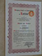 Aandeel Berging Goud- en Zilverlading "LUTINE".......1933, Ophalen of Verzenden, 1920 tot 1950, Aandeel